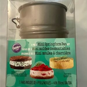 Wilton, three piece mini cake pans molds springform new in package